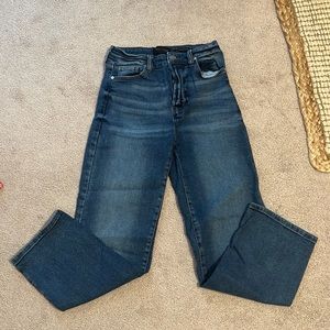 The icon high rise straight jeans